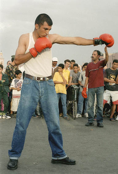 child boxing in Marrakech Morocco